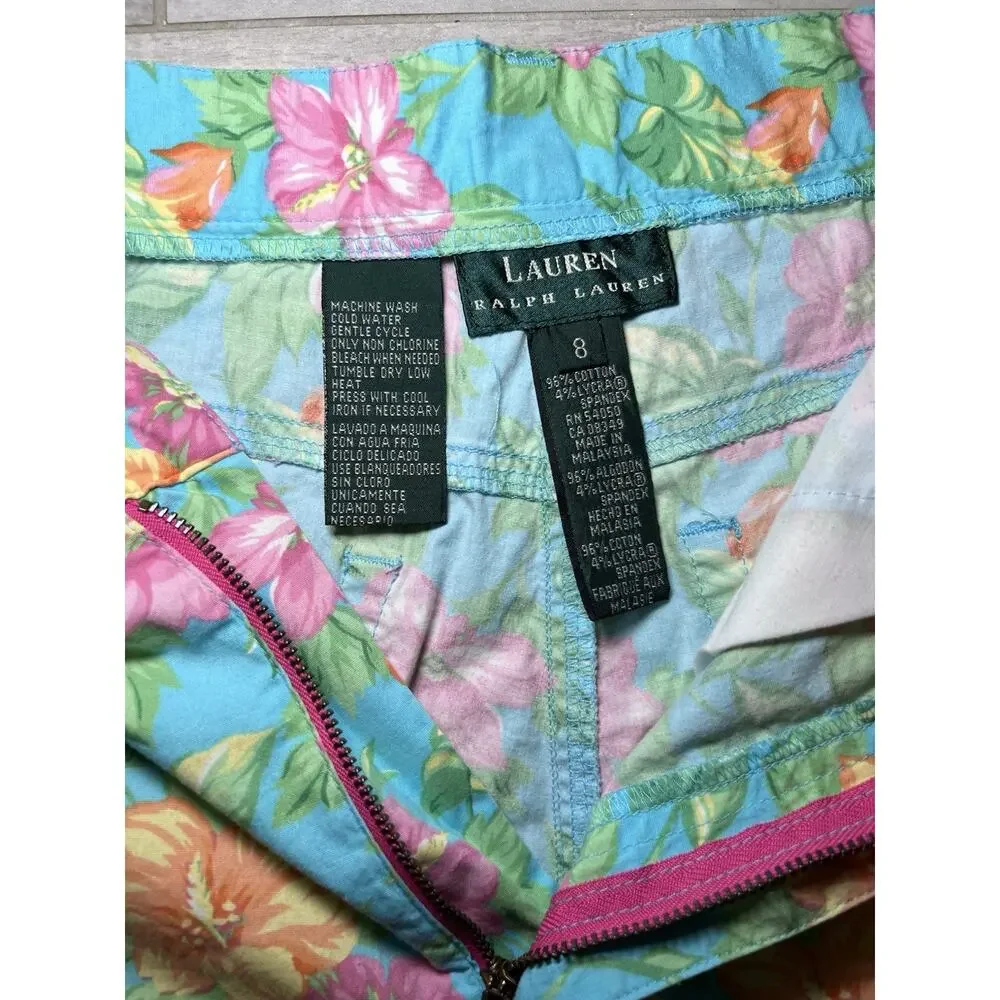 RALPH LAUREN (8) LRL Women Capris Floral-Resortwear-Summer-Hawaiian-Cruise-Party